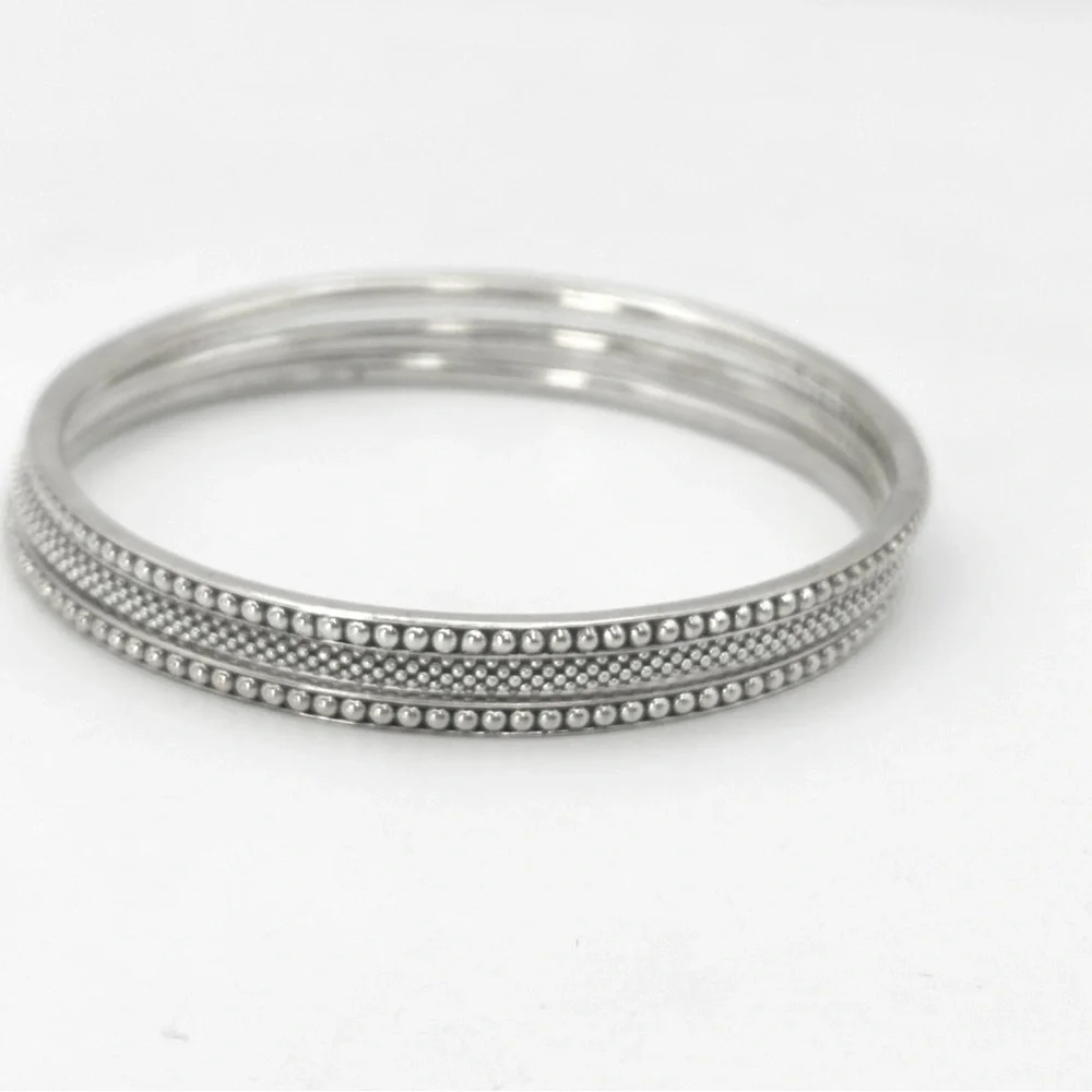 Lagos 3 Sterling Silver Bangle Bracelet Set